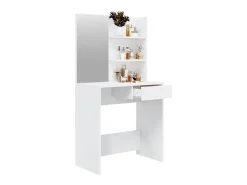 Toucador com espelho 74,5x40x141 cm branco brilhante