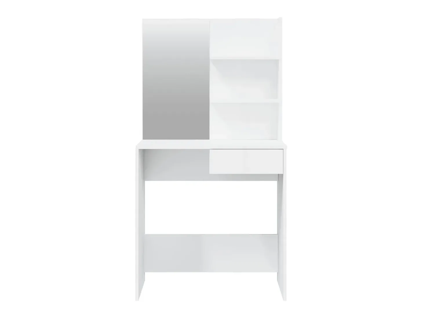 Toucador com espelho 74,5x40x141 cm branco brilhante