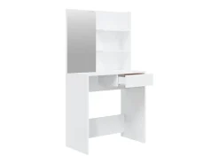 Toucador com espelho 74,5x40x141 cm branco brilhante