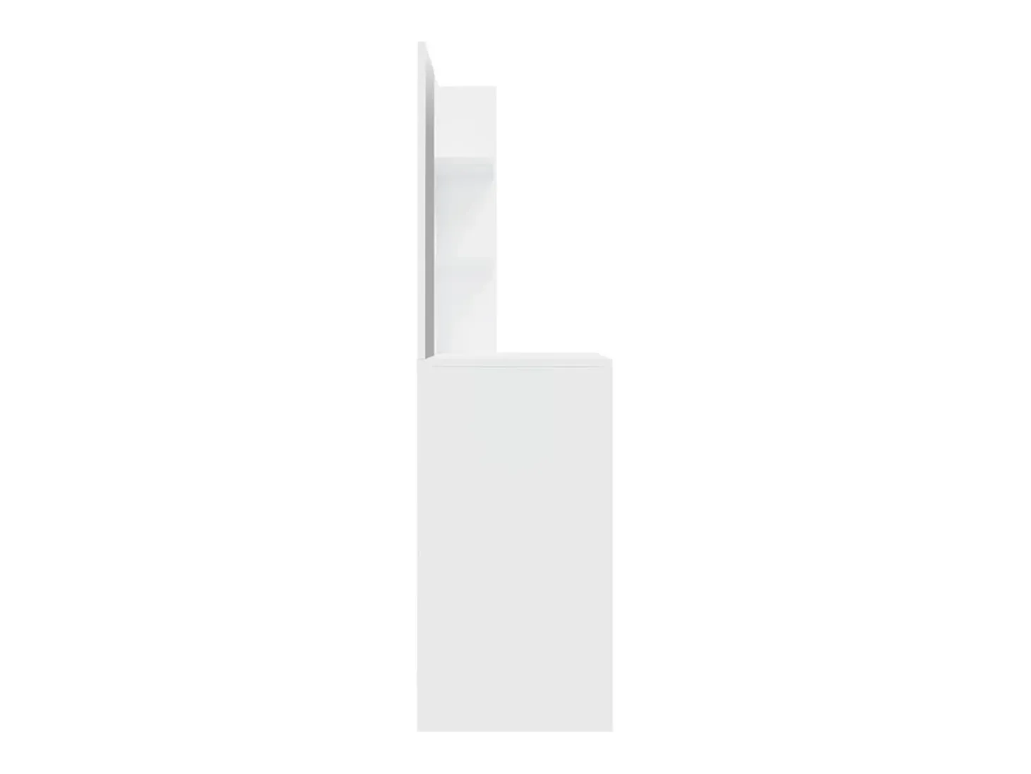 Toucador com espelho 74,5x40x141 cm branco brilhante