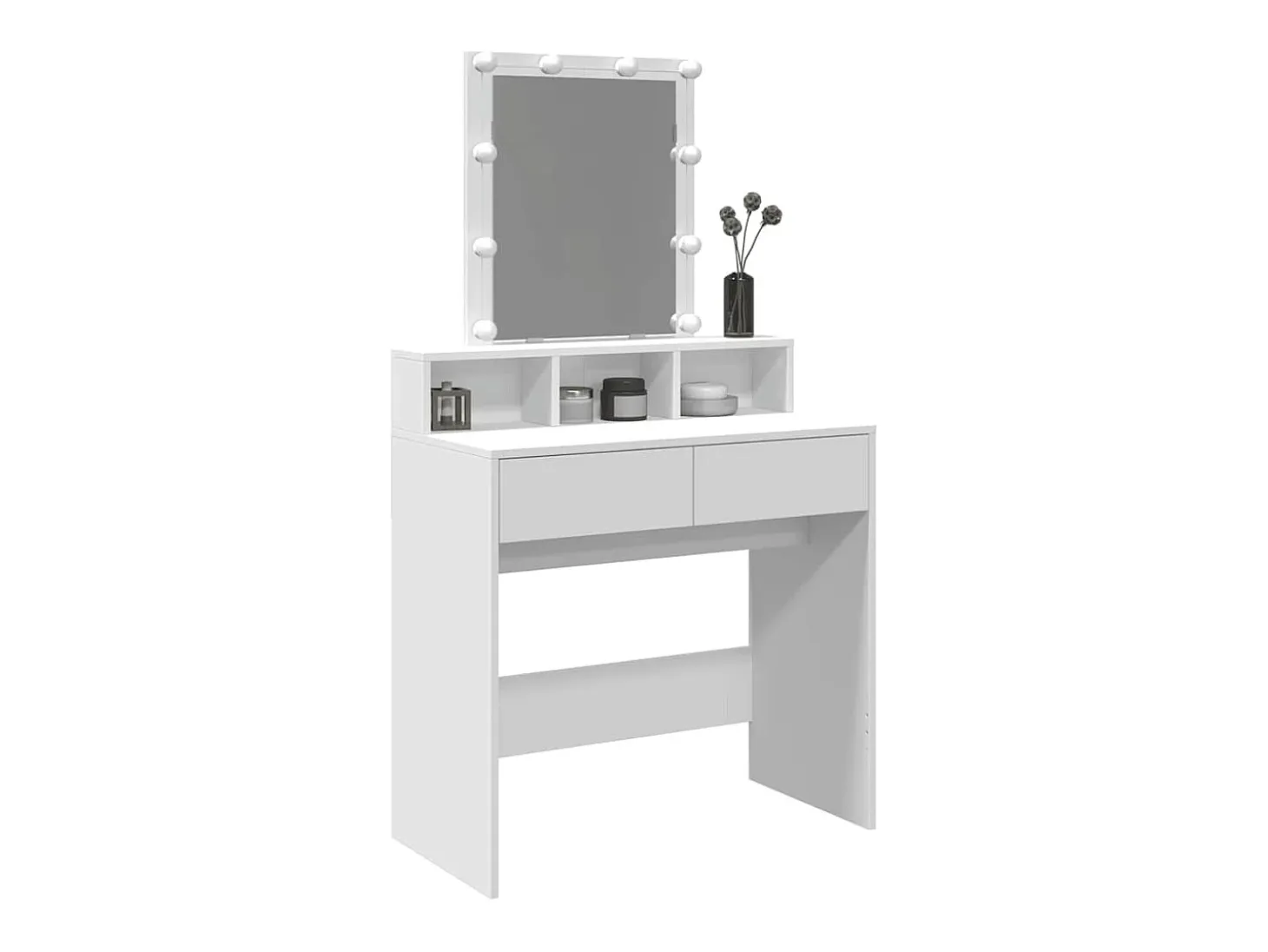 Toucador com LED 80x41x144,5 cm branco
