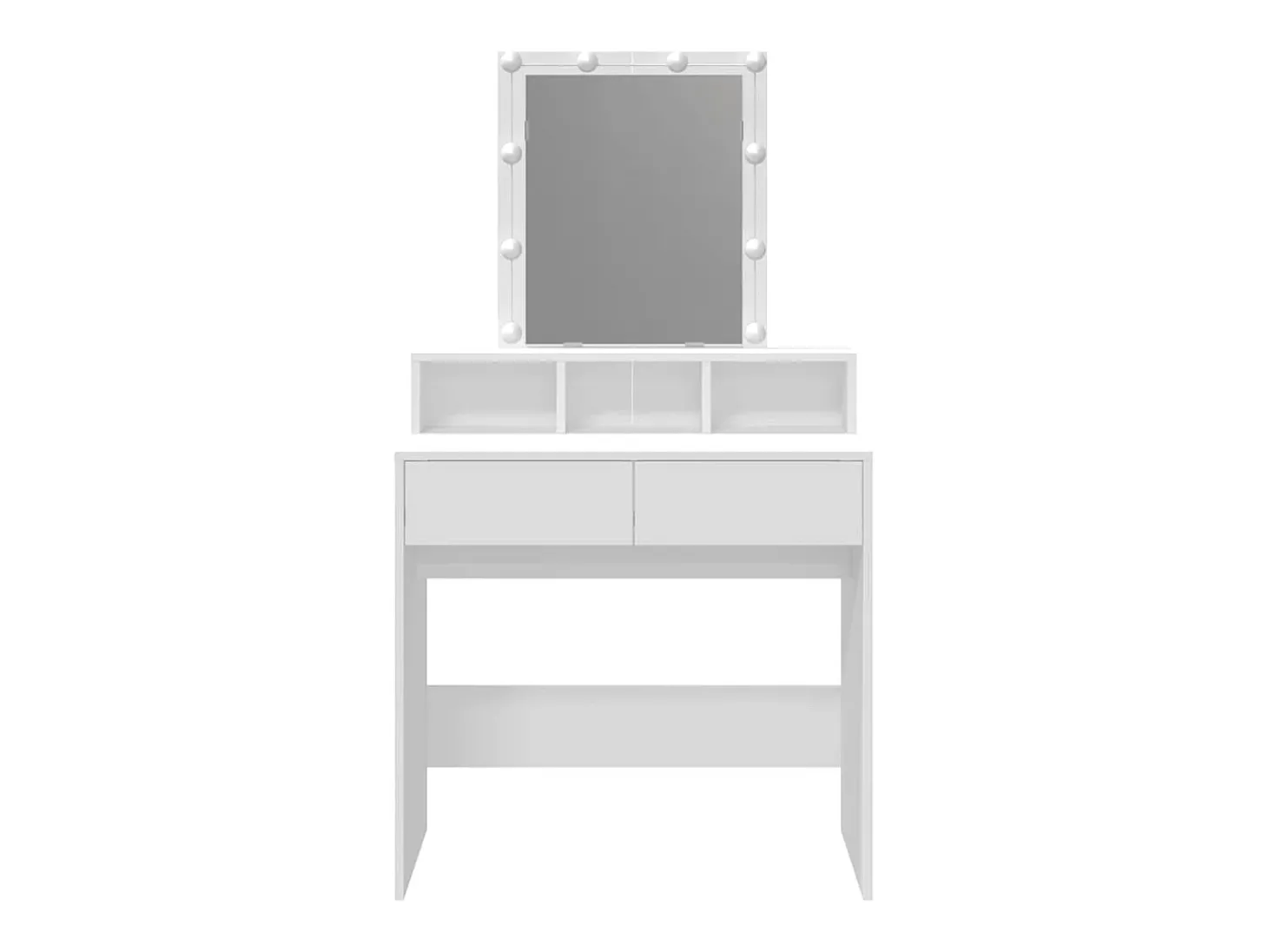 Toucador com LED 80x41x144,5 cm branco