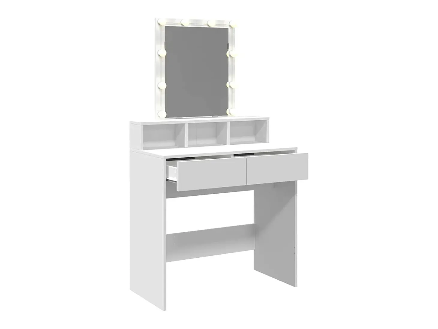 Toucador com LED 80x41x144,5 cm branco