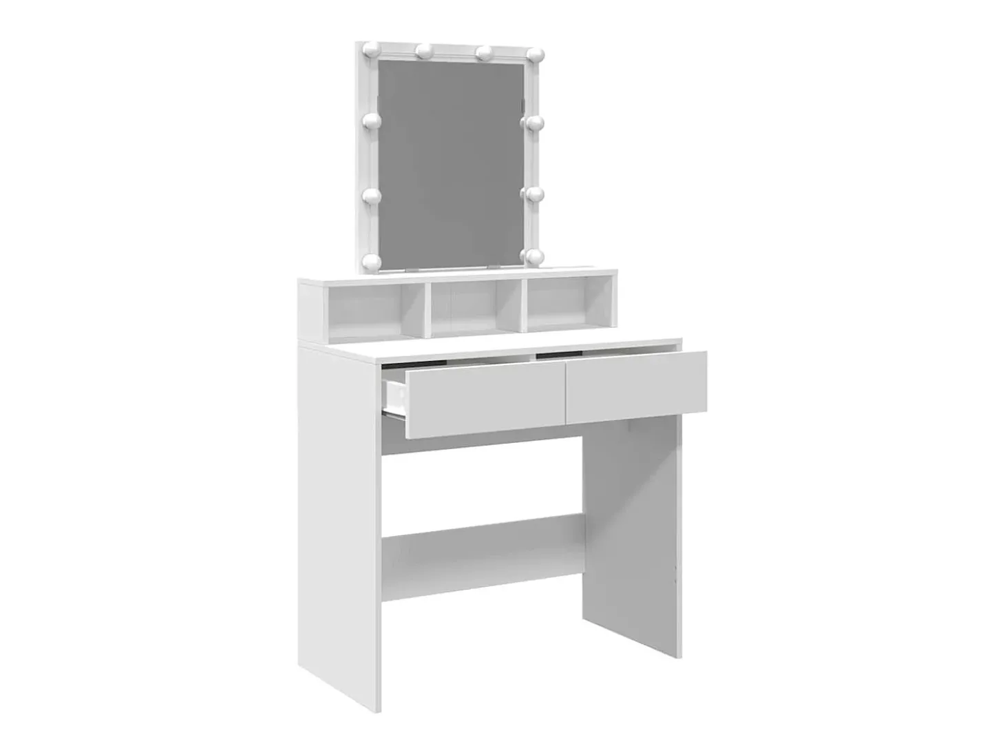 Toucador com LED 80x41x144,5 cm branco