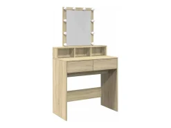 Toucador com LED 80x41x144,5 cm carvalho sonoma