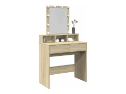 Toucador com LED 80x41x144,5 cm carvalho sonoma