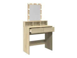 Toucador com LED 80x41x144,5 cm carvalho sonoma