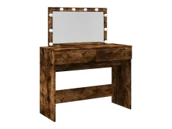 Toucador com LED 100x40x120 cm carvalho fumado