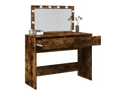 Toucador com LED 100x40x120 cm carvalho fumado