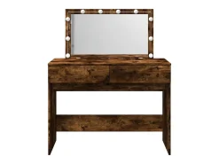 Toucador com LED 100x40x120 cm carvalho fumado