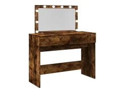 Toucador com LED 100x40x120 cm carvalho fumado