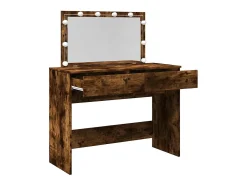 Toucador com LED 100x40x120 cm carvalho fumado
