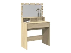 Toucador com LED 80x41x134,5 cm carvalho sonoma