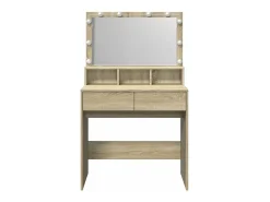 Toucador com LED 80x41x134,5 cm carvalho sonoma