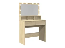 Toucador com LED 80x41x134,5 cm carvalho sonoma