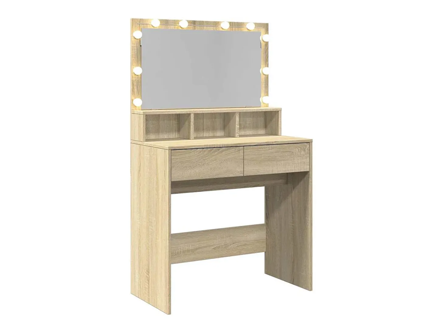 Toucador com LED 80x41x134,5 cm carvalho sonoma