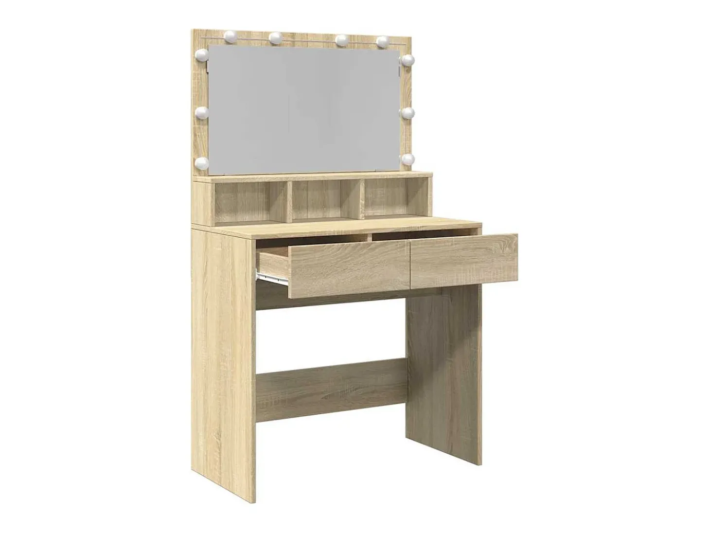 Toucador com LED 80x41x134,5 cm carvalho sonoma