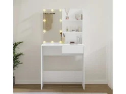 Toucador com LEDs 74,5x40x141 cm branco