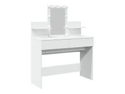 Toucador com LEDs 100x40x130 cm branco