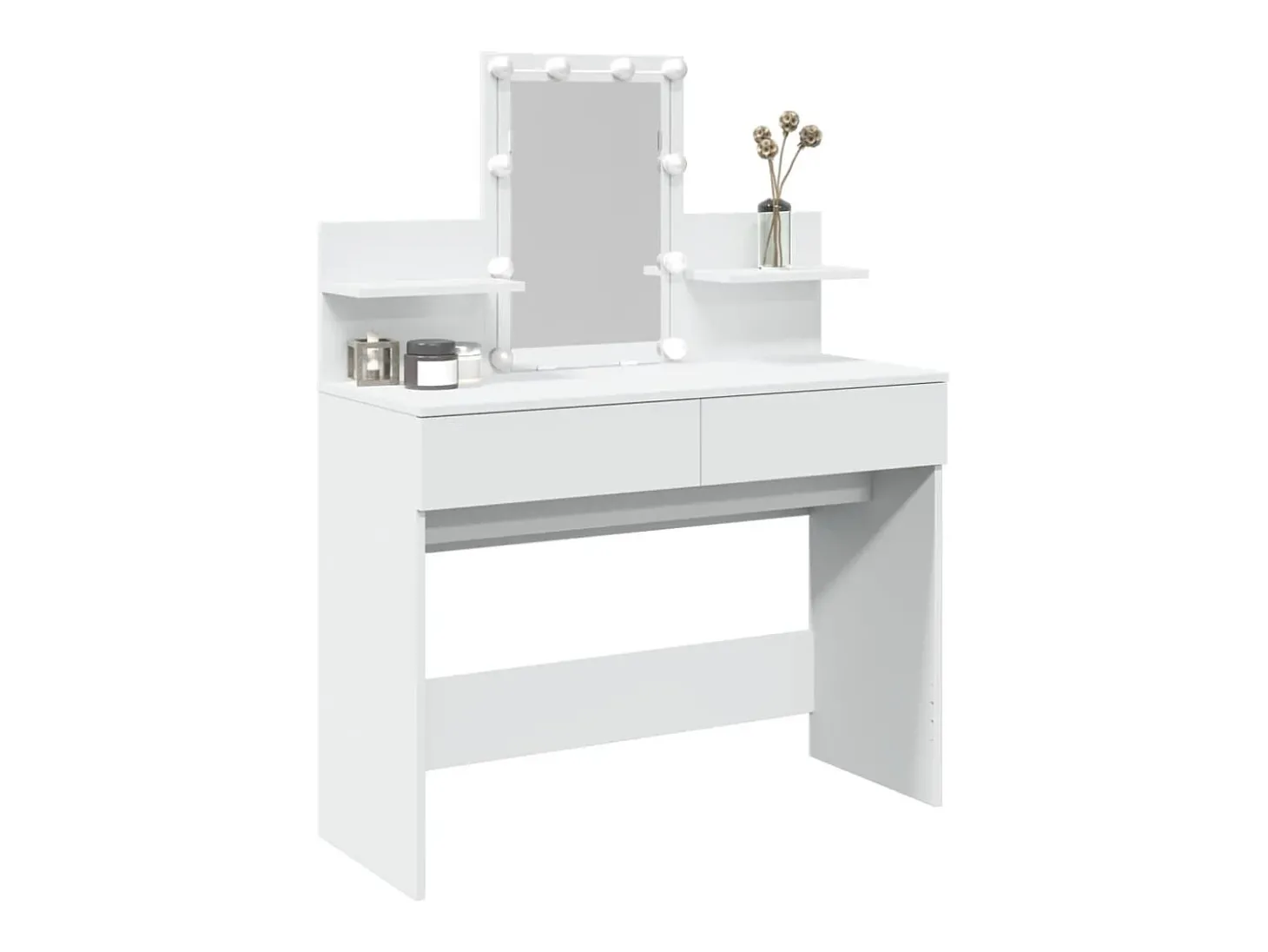 Toucador com LEDs 100x40x130 cm branco