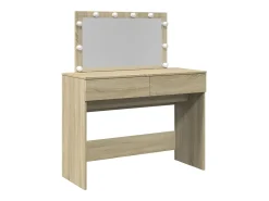 Toucador com LEDs 100x40x120 cm carvalho sonoma