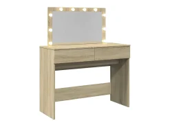 Toucador com LEDs 100x40x120 cm carvalho sonoma