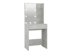 Toucador com LEDs 60x40x140 cm cinzento cimento