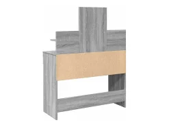 Toucador com LEDs 100x40x130 cm sonoma cinza