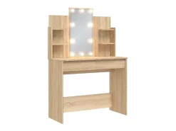 Toucador com luzes LED 96x40x142 cm carvalho sonoma