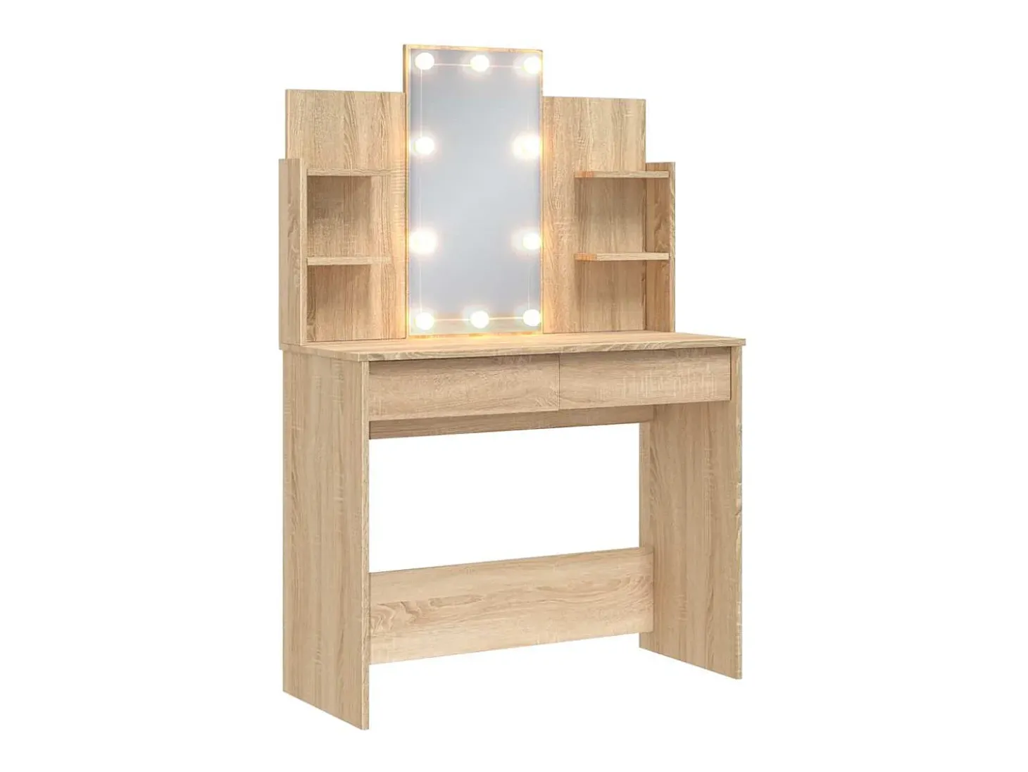 Toucador com luzes LED 96x40x142 cm carvalho sonoma