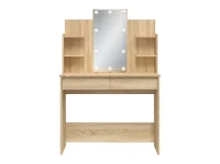 Toucador com luzes LED 96x40x142 cm carvalho sonoma