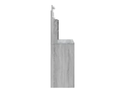 Toucador com luzes LED 96x40x142 cm cinzento sonoma