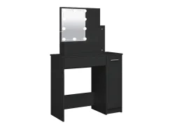 Toucador com luzes LED 86,5x35x136 cm preto