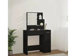Toucador com luzes LED 86,5x35x136 cm preto