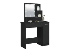 Toucador com luzes LED 86,5x35x136 cm preto