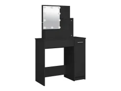 Toucador com luzes LED 86,5x35x136 cm preto