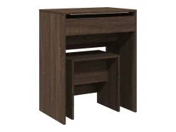 Toucador e banco 60x40x113,5 cm carvalho castanho