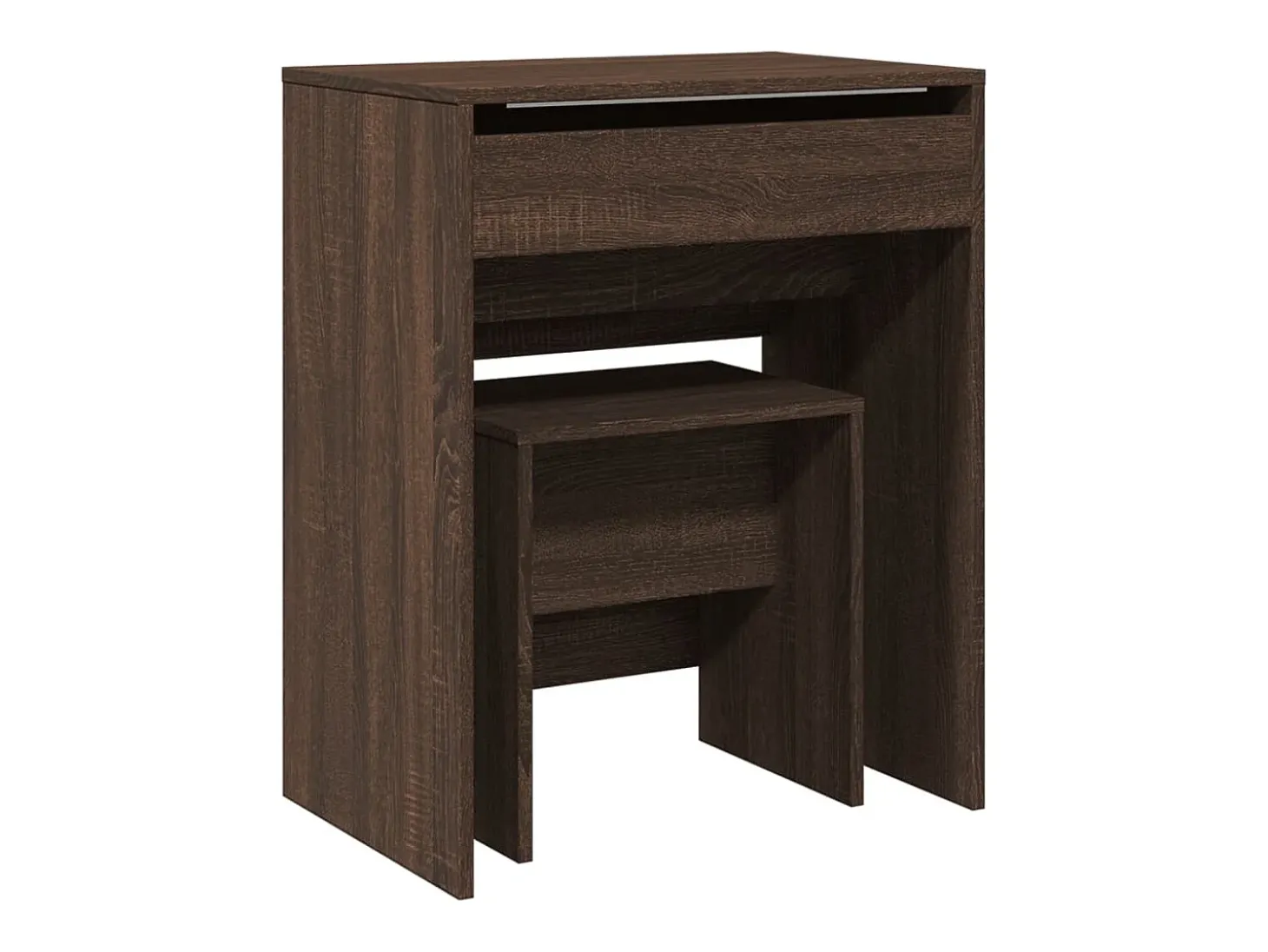 Toucador e banco 60x40x113,5 cm carvalho castanho