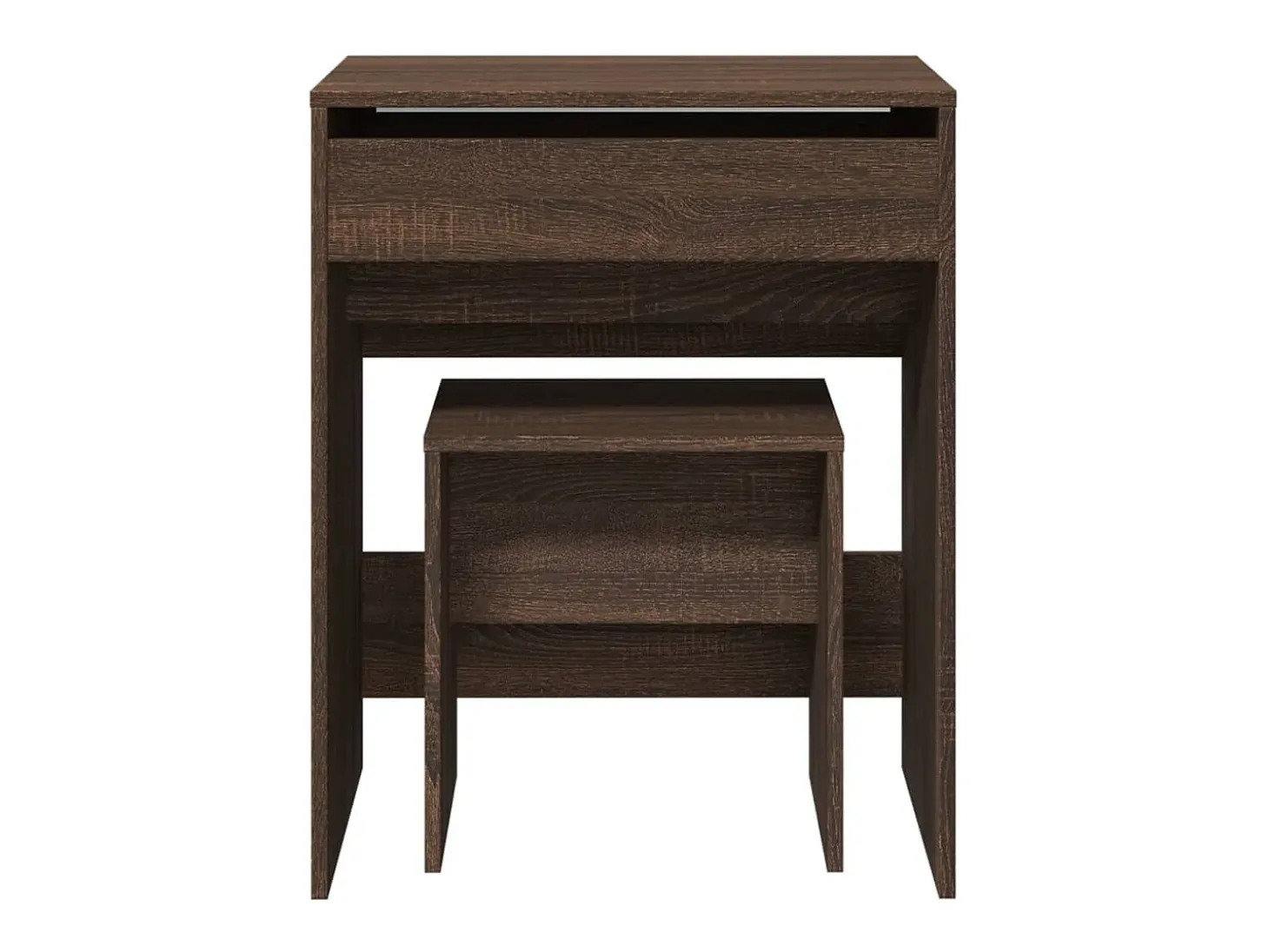 Toucador e banco 60x40x113,5 cm carvalho castanho