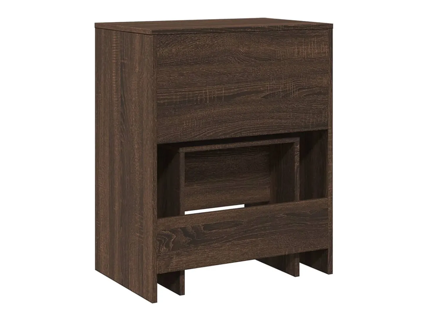 Toucador e banco 60x40x113,5 cm carvalho castanho