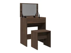 Toucador e banco 60x40x113,5 cm carvalho castanho