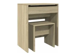 Toucador e banco 60x40x113,5 cm carvalho sonoma