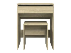 Toucador e banco 60x40x113,5 cm carvalho sonoma