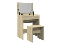Toucador e banco 60x40x113,5 cm carvalho sonoma