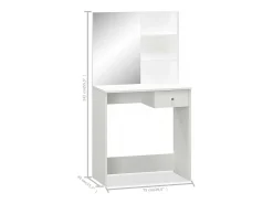 Toucador em aglomerado 75x40x141 cm branco