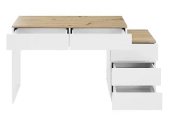 Toucador moderno com 5 gavetas - em aglomerado - Branco