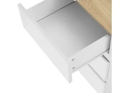 Toucador moderno com 5 gavetas - em aglomerado - Branco