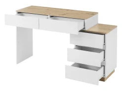Toucador moderno com 5 gavetas - em aglomerado - Branco