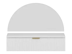 Toucador suspenso com espelho, LEDs e 1 gaveta branco - FRALYN de Pascal Morabito