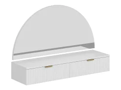 Toucador suspenso com espelho, LEDs e 2 gavetas branco - FRALYN de Pascal Morabito